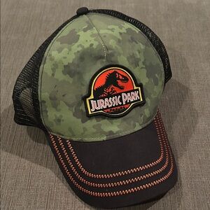 JURASSIC PARK Snapback Baseball Hat Camoflouge Black NWT Boys OS